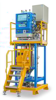 Industrial Machine with Blue and Yellow Components photo