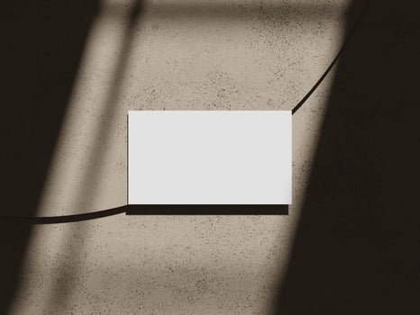 Stylish Business Card Presentation with Natural Shadow Effects photo