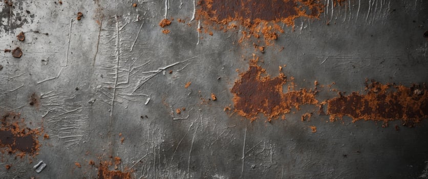 Rusty metal surface with grunge texture and aged corrosion photo