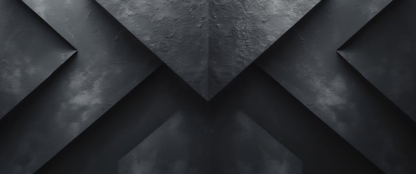 Abstract Dark Geometric Background Black Metal Texture. photo