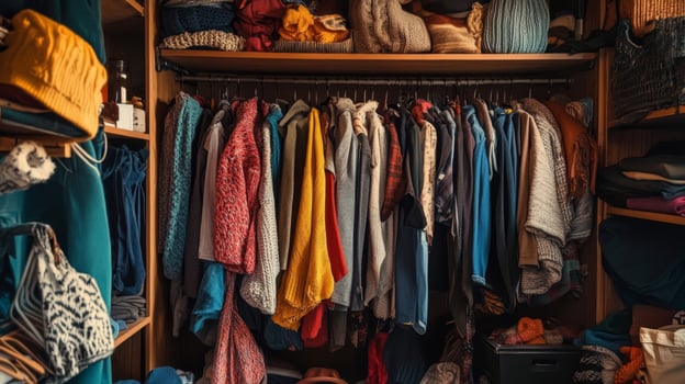 A Colorful and Well-Organized Wardrobe photo