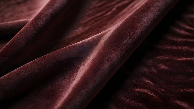 A close-up of dark velvet fabric, revealing soft, changing tones of light and shadow. photo