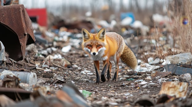 Red Fox in a Landfill photo