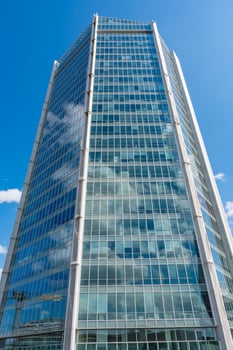 Prague, Czech republic - July 28, 2024. City Empiria modern glass skyscraper in Pankrac district photo