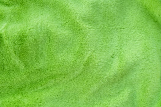 Green faux fur texture, soft fabric background for design and creativity photo