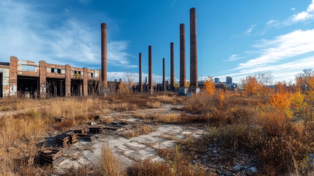 Abandoned Industrial Complex. A Glimpse into the Past photo