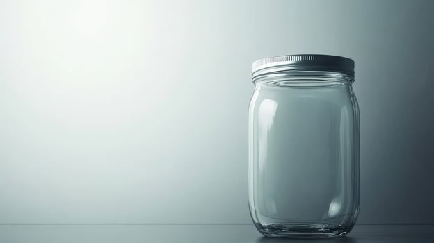 Simple glass jar kitchen supply photo