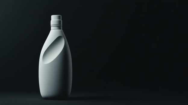 Bottle design in minimalistic style with dark background photo
