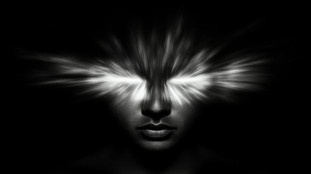 A glowing figure in the dark creates a mystery photo