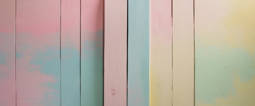 Pastel painted wooden wall background photo