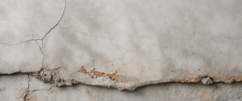 Weathered cement with chipped edges and faded color creates an aged appearance in bright backdrop photo