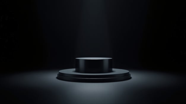Geometric Composition with a Dark Minimalist Theme photo