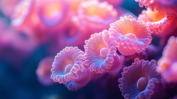 A close up of some pink coral photo