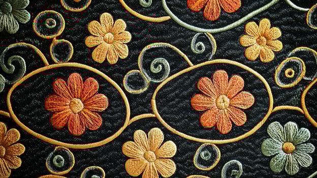 Beautiful graphics of embroidered flowers.6 photo
