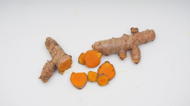 Turmeric Spice on White Background photo