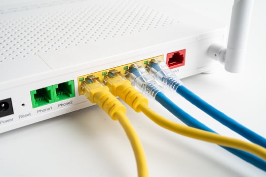 Ethernet cable with wireless router connect photo