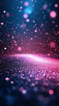 Pink and blue lights on a dark background photo
