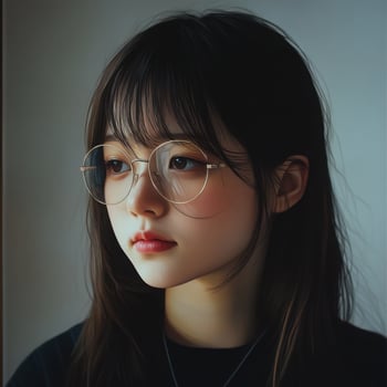 Confident Girl with Glasses photo