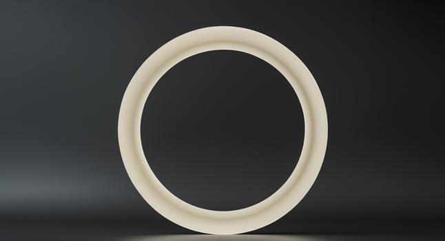 Light circle creates a mesmerizing illusion on a dark background in a creative visual art display photo