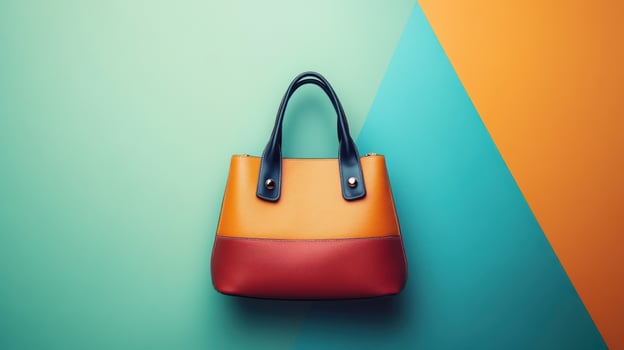 Colorful handbag on colorful background photo