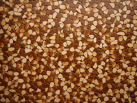 A brown and white tile pattern with many different shapes photo