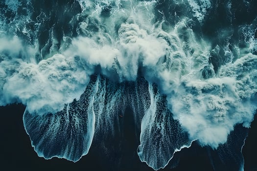 Majestic Ocean Waves in Motion - Aerial View for Coastal Decor and Ocean-Themed Designs photo