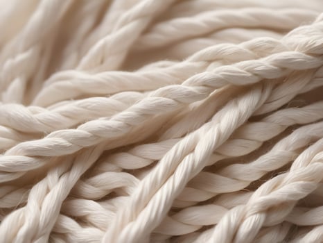 A sharp macro view displaying the delicate weave of natural cotton fibers. photo