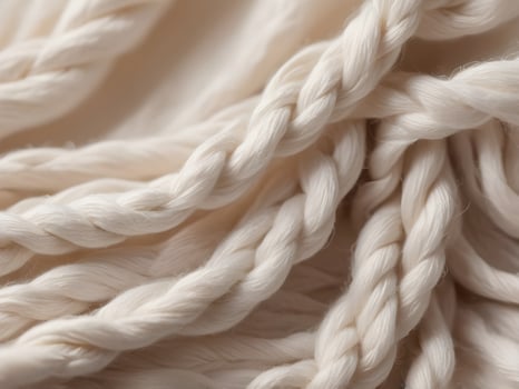 A finely detailed close-up of cotton fibers interlaced in a woven pattern. photo