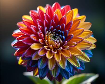 Vibrant Flower with Multi-colored Petals Showcasing Natural Beauty photo