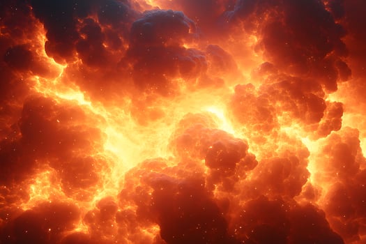 Fiery Abstract Cloudscape - Dynamic Energy and Vibrant Art Design photo