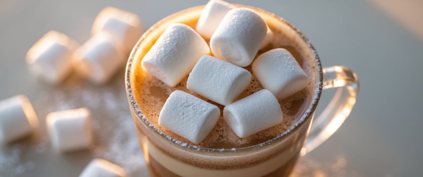 Hot chocolate with marshmallows photo