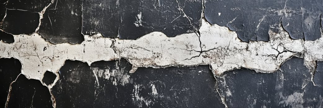 Cracked concrete texture with black and white patterns for background concept photo