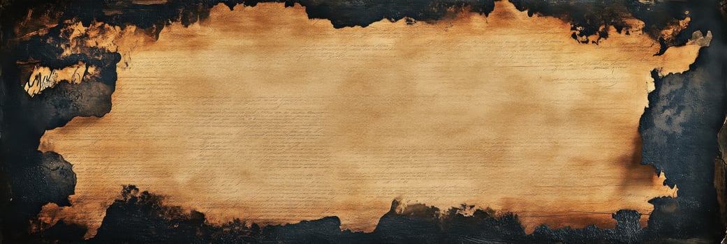Vintage old paper texture with torn edges and burnt design background photo