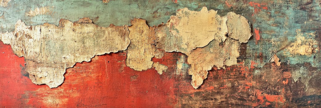 Weathered rustic wall texture with peeling paint and natural colors photo