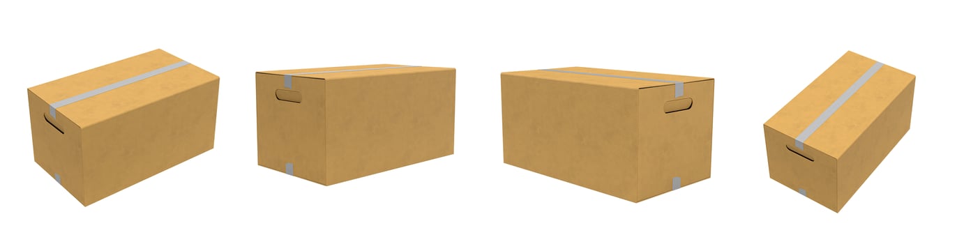 4 closed paper box with ribbon photo