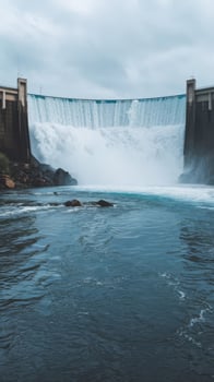 Dam water release photo