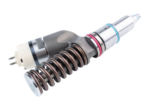 New fuel injector on a white photo