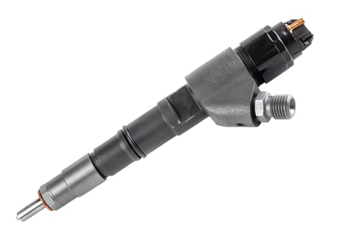 New fuel injector isolated on white background photo