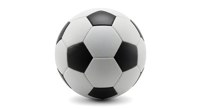 A Classic Black and White Soccer Ball Ready for the Game photo