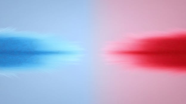 Abstract representation of contrasting colors merging in a dynamic, fluid motion background photo