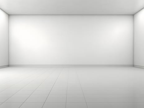 Empty room with white walls and floor photo