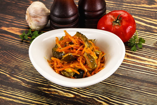 A bowl of food on a table photo