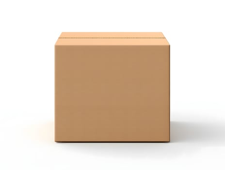 Clean and simple cardboard box mockup, perfect for packaging design photo