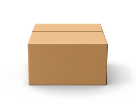 Minimalist blank cardboard box mockup photo