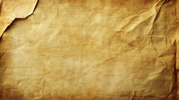 Distressed paper texture in warm sepia tones with wrinkles and tears for vintage or aged effects backgrounds and design elements photo