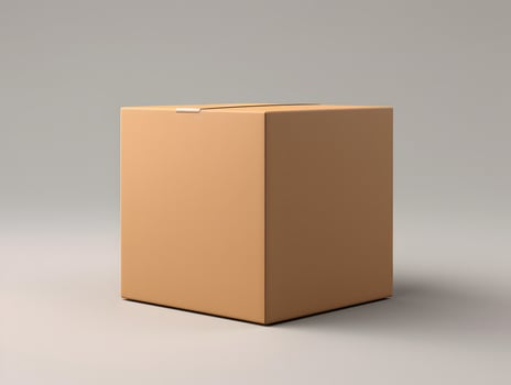 Blank cardboard box mockup photo