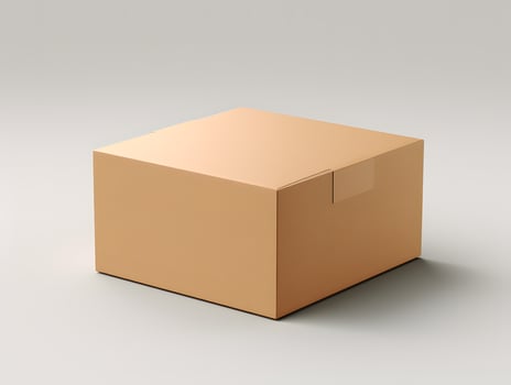 A cardboard box on a white background photo
