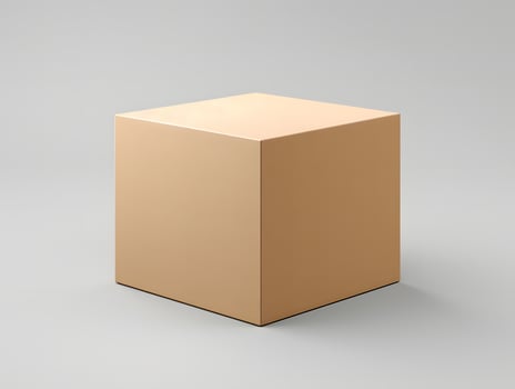 3d render of a cube on a white background photo