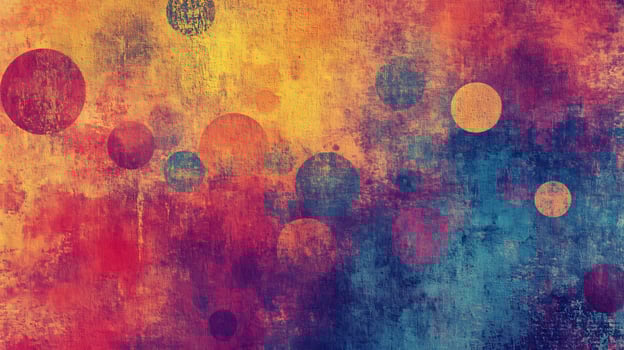 A vibrant textured background with a playful arrangement of circles The blending of colors adds depth to the composition photo