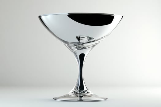 A stunningly elegant, crystal cocktail glass with a sleek design, perfect for serving sophisticated beverages. photo